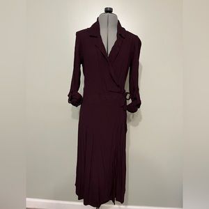 Express deep purple wrap dress size small